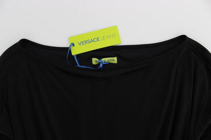Vestido Versace Jeans negro modal seda hasta la rodilla