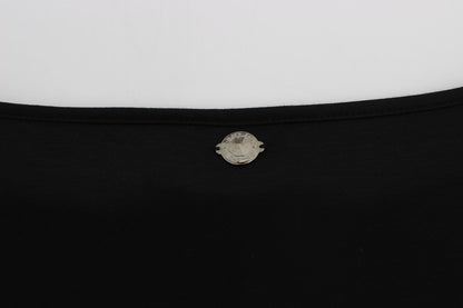 Vestido Versace Jeans negro modal seda hasta la rodilla