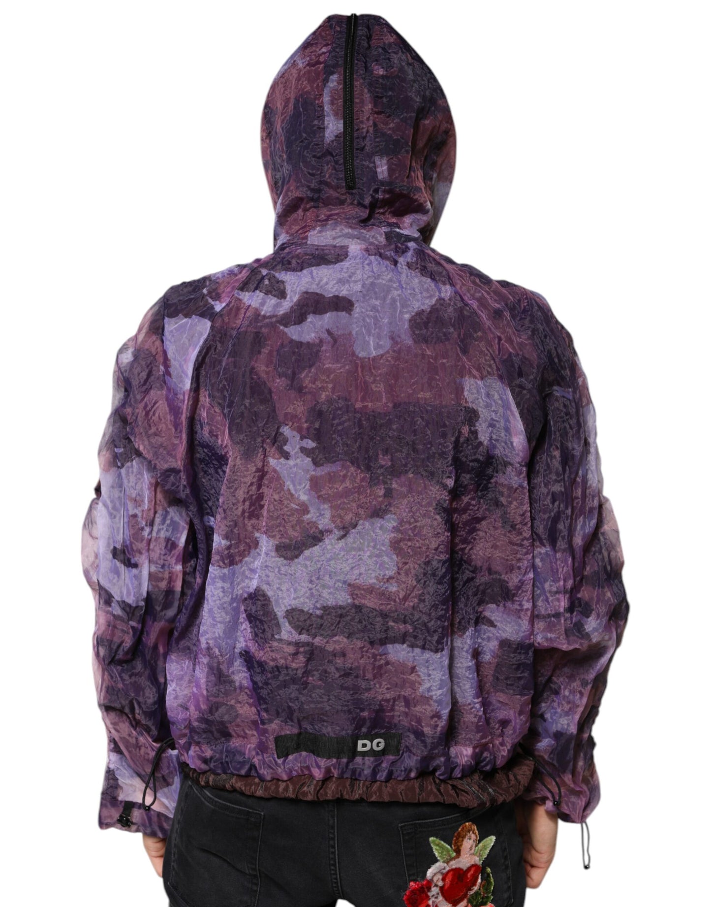Chaqueta Blusón con Capucha para Hombre Camuflaje Púrpura Dolce & Gabbana
