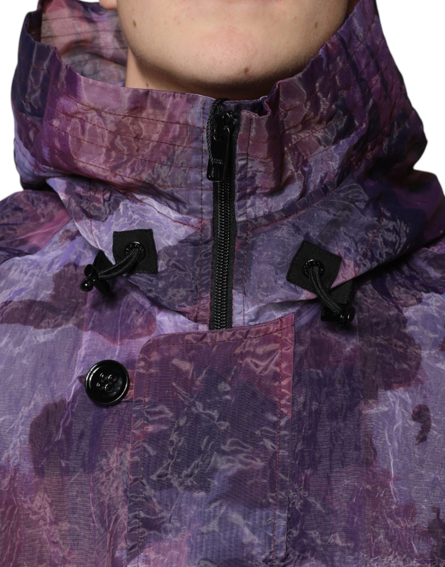 Chaqueta Blusón con Capucha para Hombre Camuflaje Púrpura Dolce & Gabbana