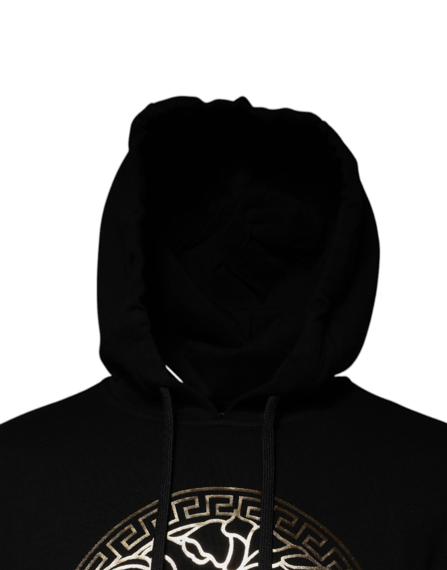 Sudadera con capucha y jersey de algodón con Medusa negra de Versace