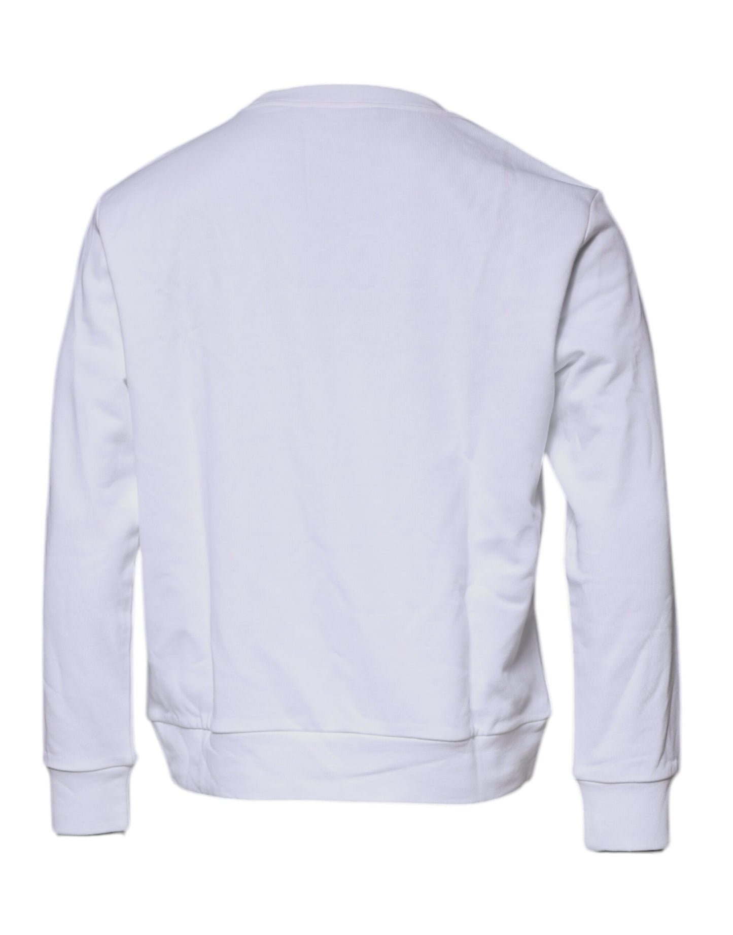 Suéter de punto con cuello redondo y Medusa bordada en blanco de Versace