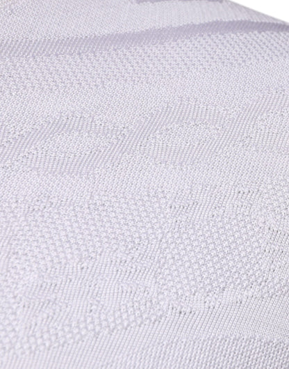 Suéter Dolce & Gabbana de seda blanca con cuello redondo para hombre