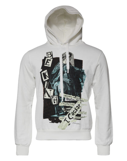 Sudadera con capucha blanca Caesar de algodón de Dolce & Gabbana