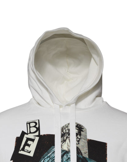 Sudadera con capucha blanca Caesar de algodón de Dolce & Gabbana
