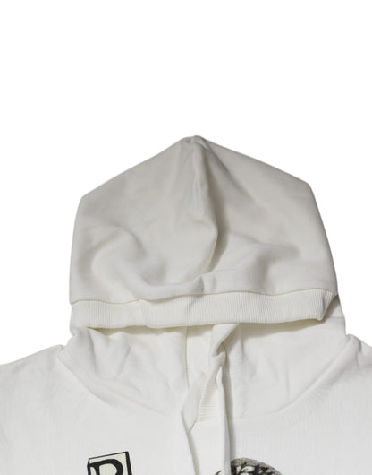 Sudadera con capucha blanca Caesar de algodón de Dolce & Gabbana