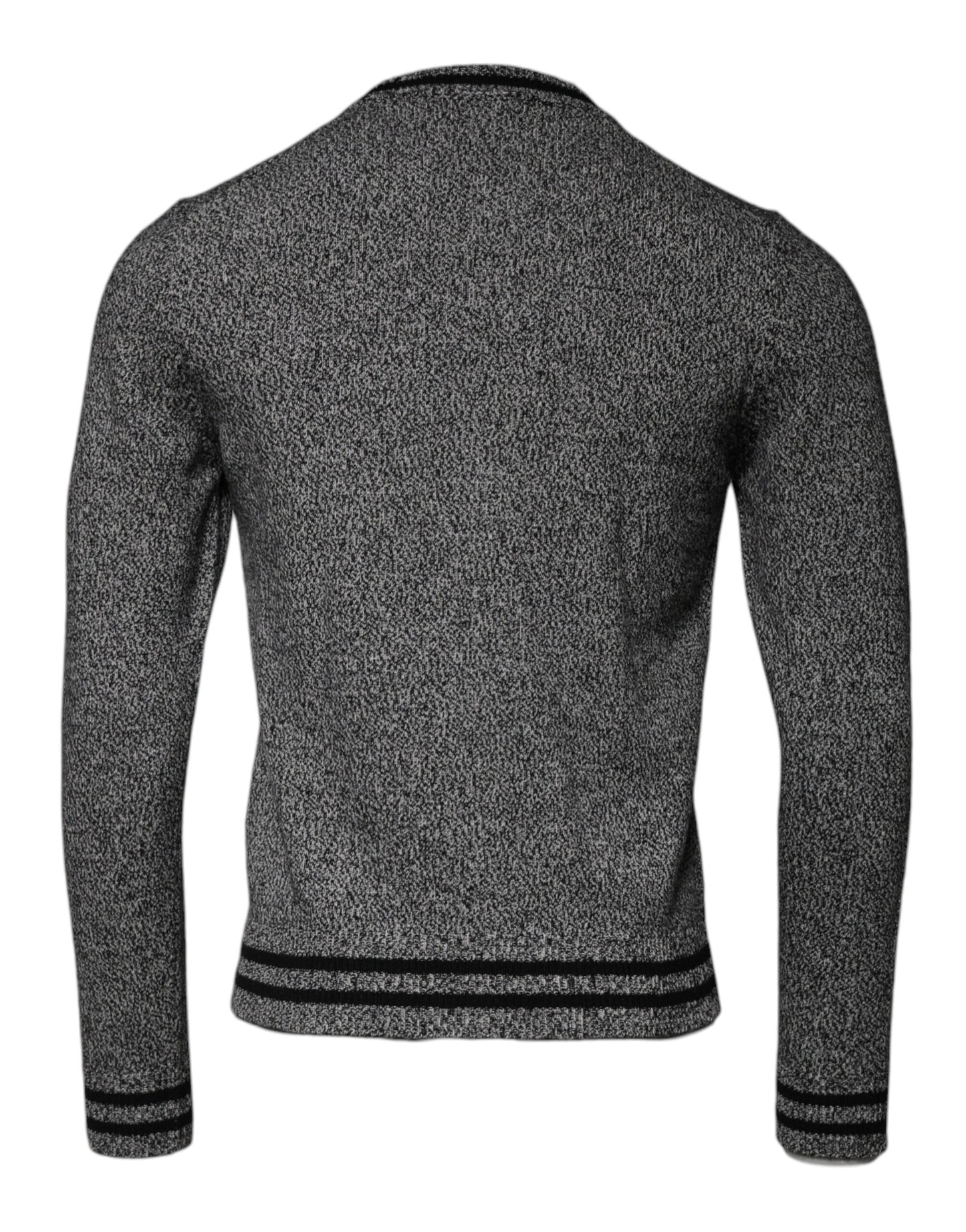 Suéter de cachemira Dolce & Gabbana de punto pullover gris Crown King