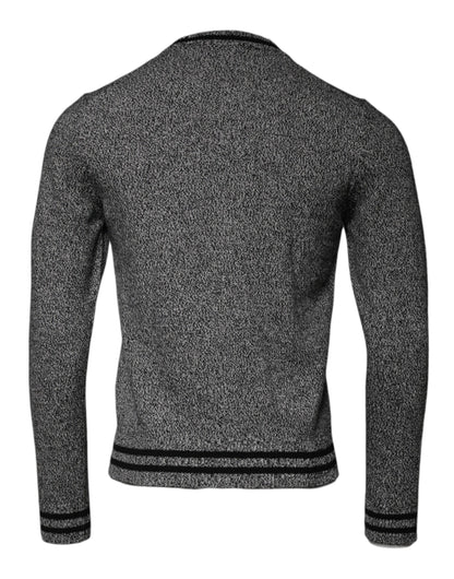 Suéter de cachemira Dolce & Gabbana de punto pullover gris Crown King