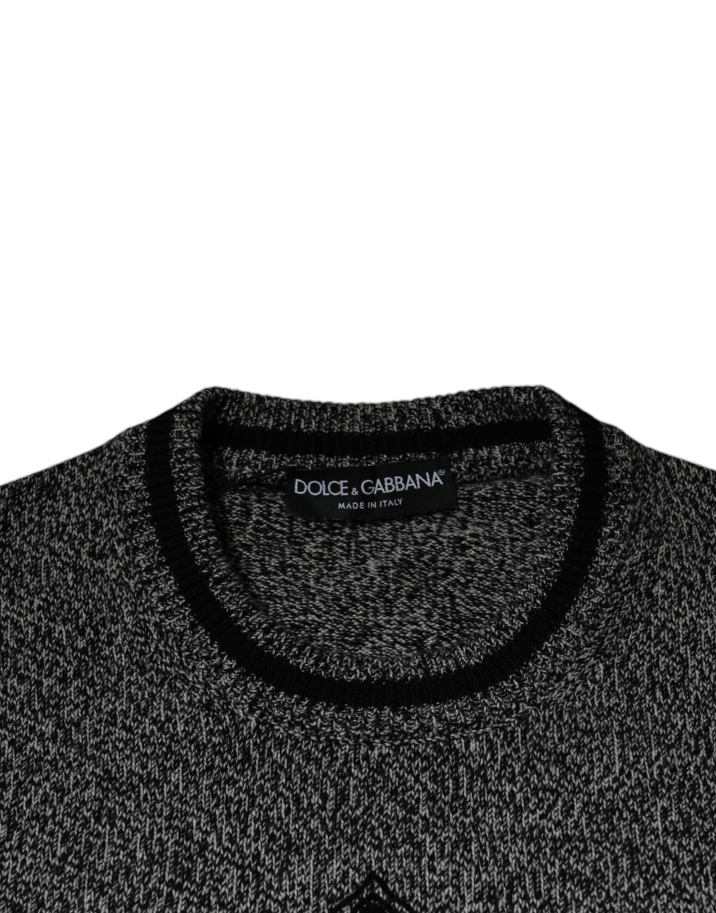 Suéter de cachemira Dolce & Gabbana de punto pullover gris Crown King