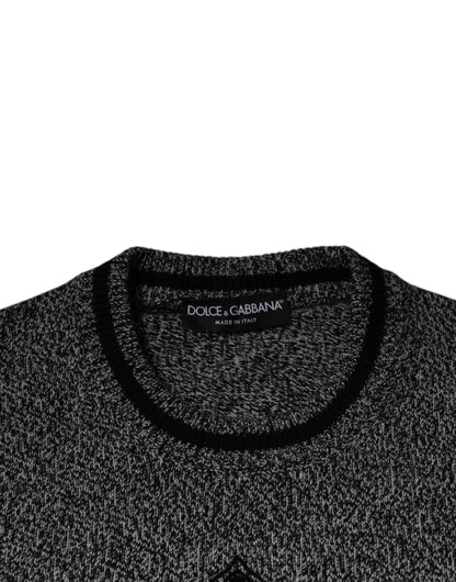 Suéter de cachemira Dolce & Gabbana de punto pullover gris Crown King