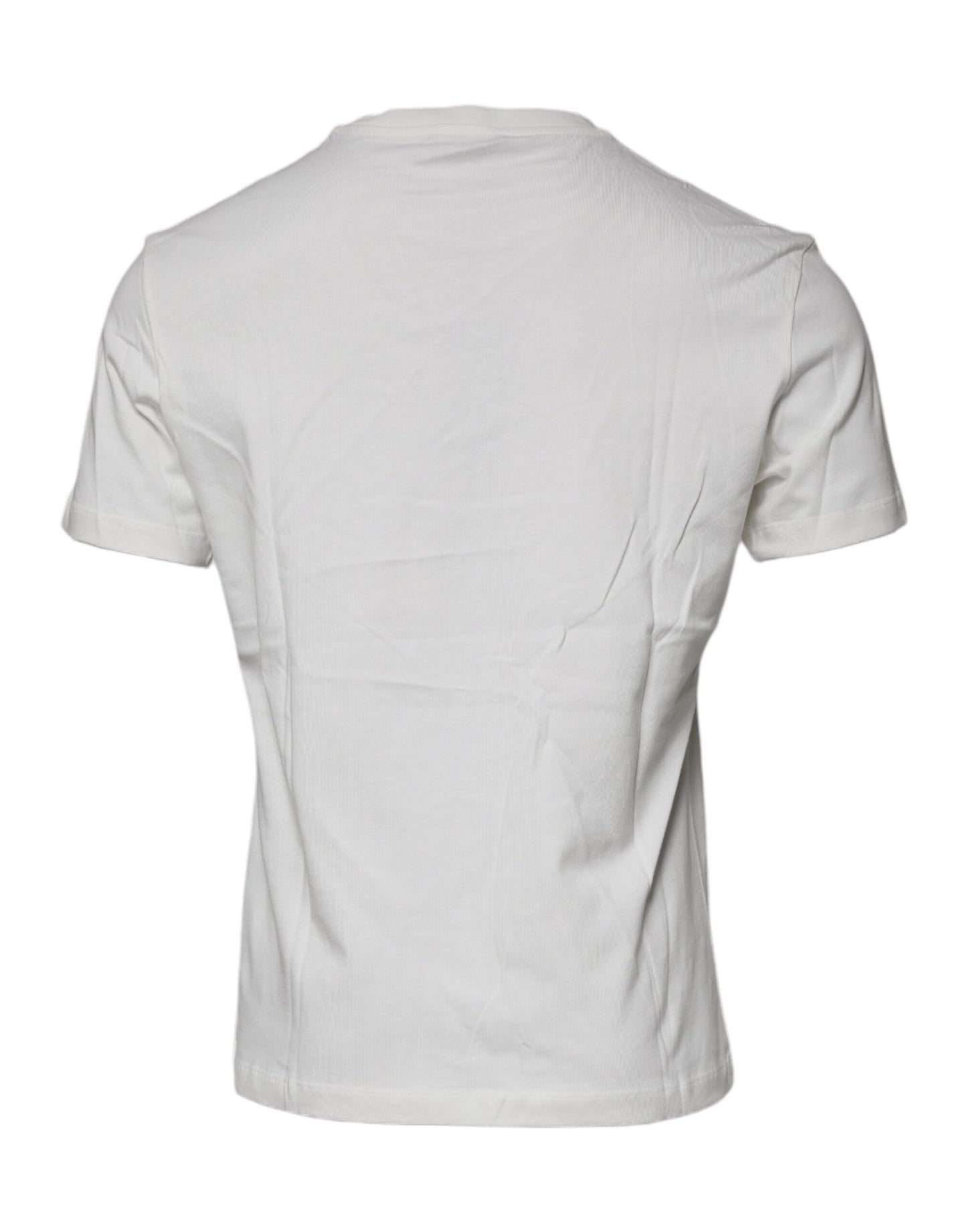 Camiseta de cuello redondo de algodón con estampado Medusa blanca de Versace