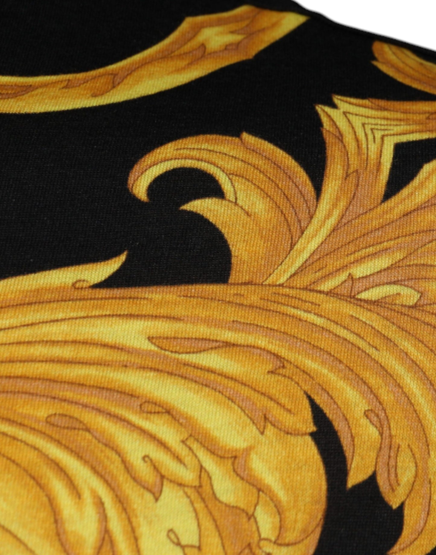 Camiseta de algodón con cuello redondo y estampado de Medusa de Versace en negro