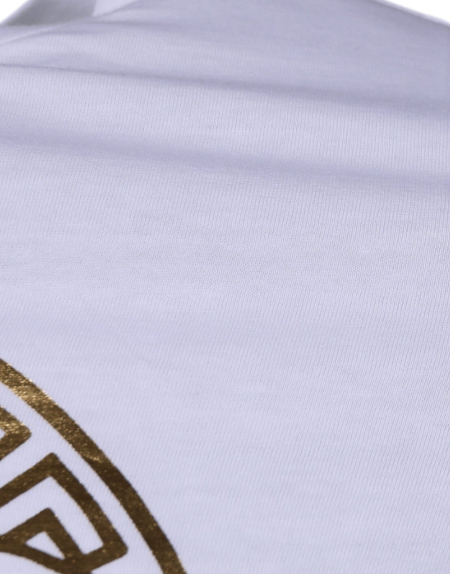 Camiseta de cuello redondo de algodón con estampado Medusa blanca de Versace