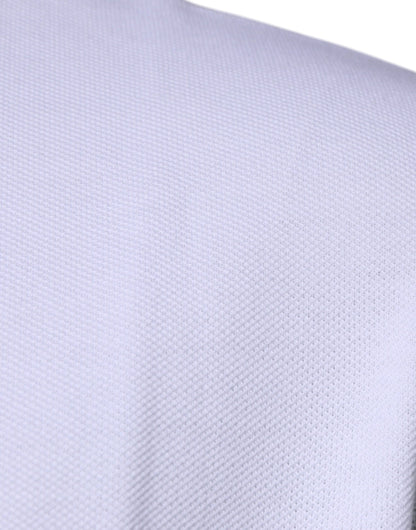 Camiseta de Polo de Manga Corta para Hombre, con Cuello, de Viscosa Blanca Versace