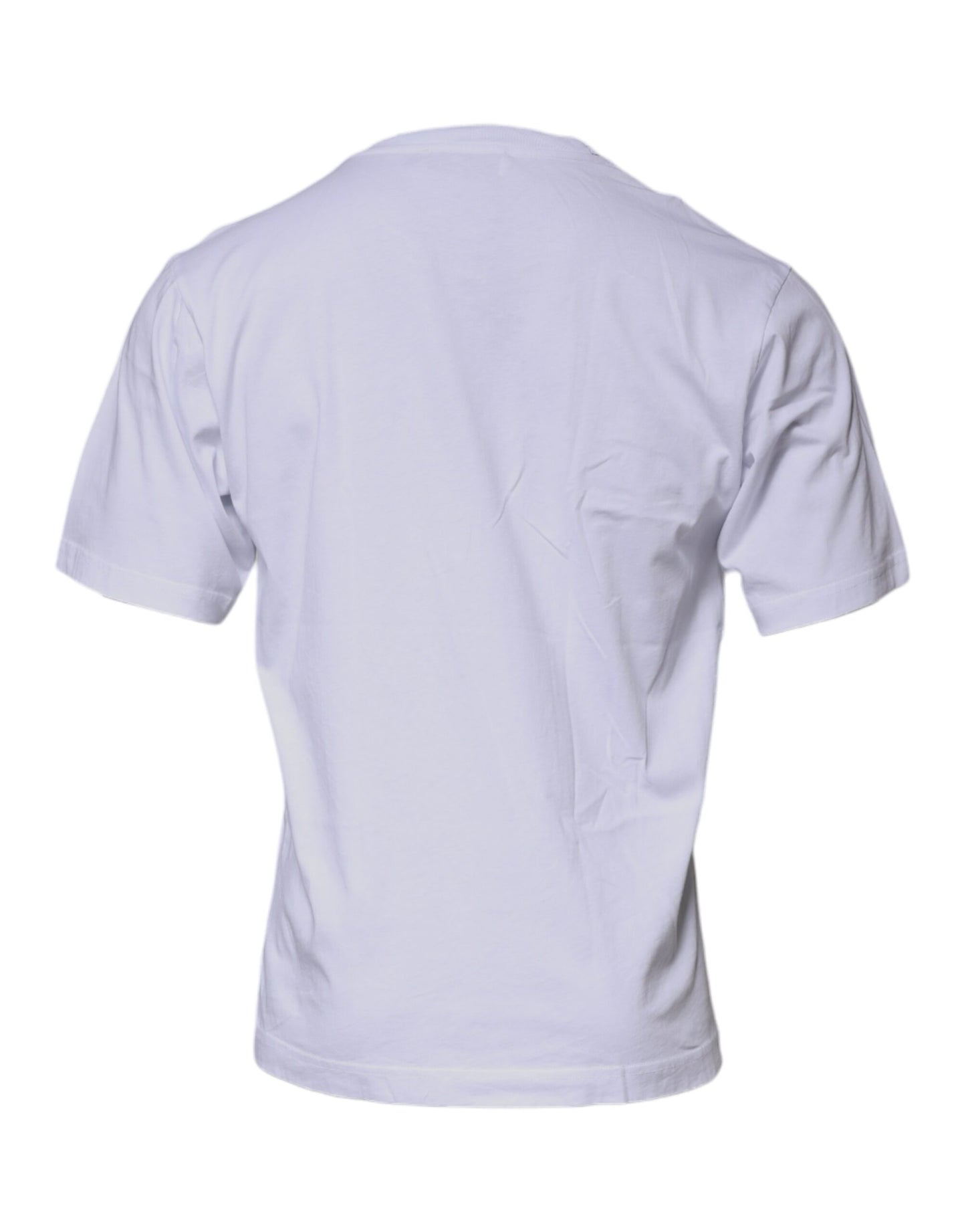 Camiseta Dolce & Gabbana de Algodón Blanca con Cuello Redondo y Logo DG