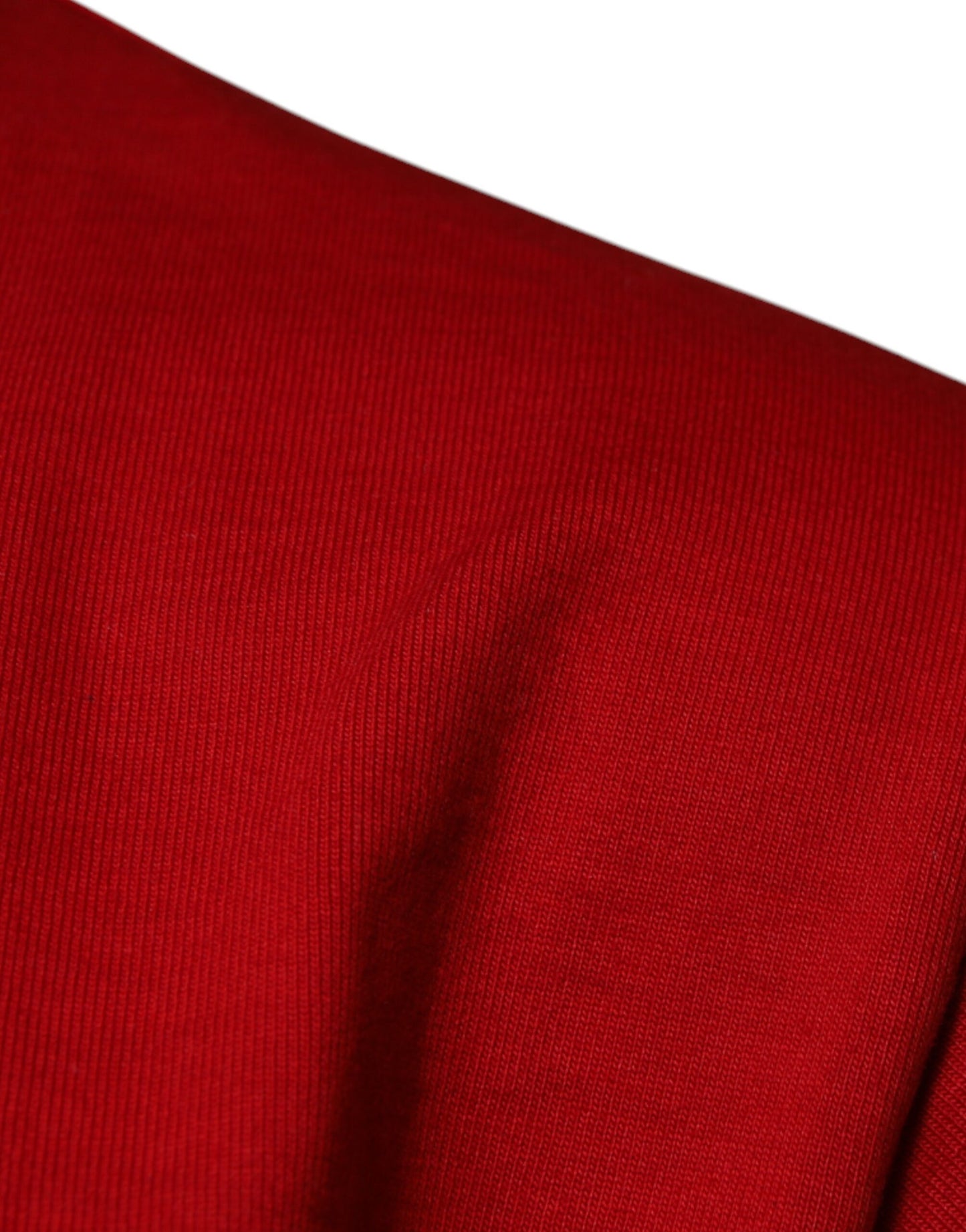 Camiseta de algodón de cuello redondo con el ojo DG en rojo de Dolce & Gabbana