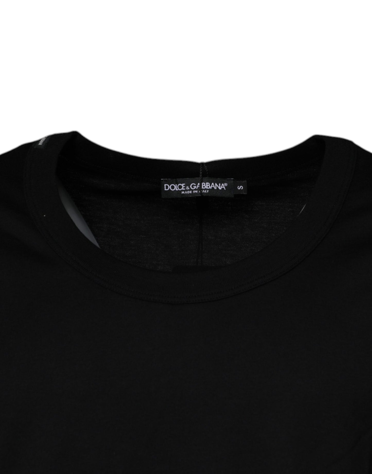 Camiseta sin mangas de cuello redondo de algodón negro Dolce & Gabbana