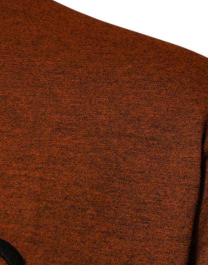 Camiseta de algodón marrón con cuello redondo y logo DG de Dolce & Gabbana