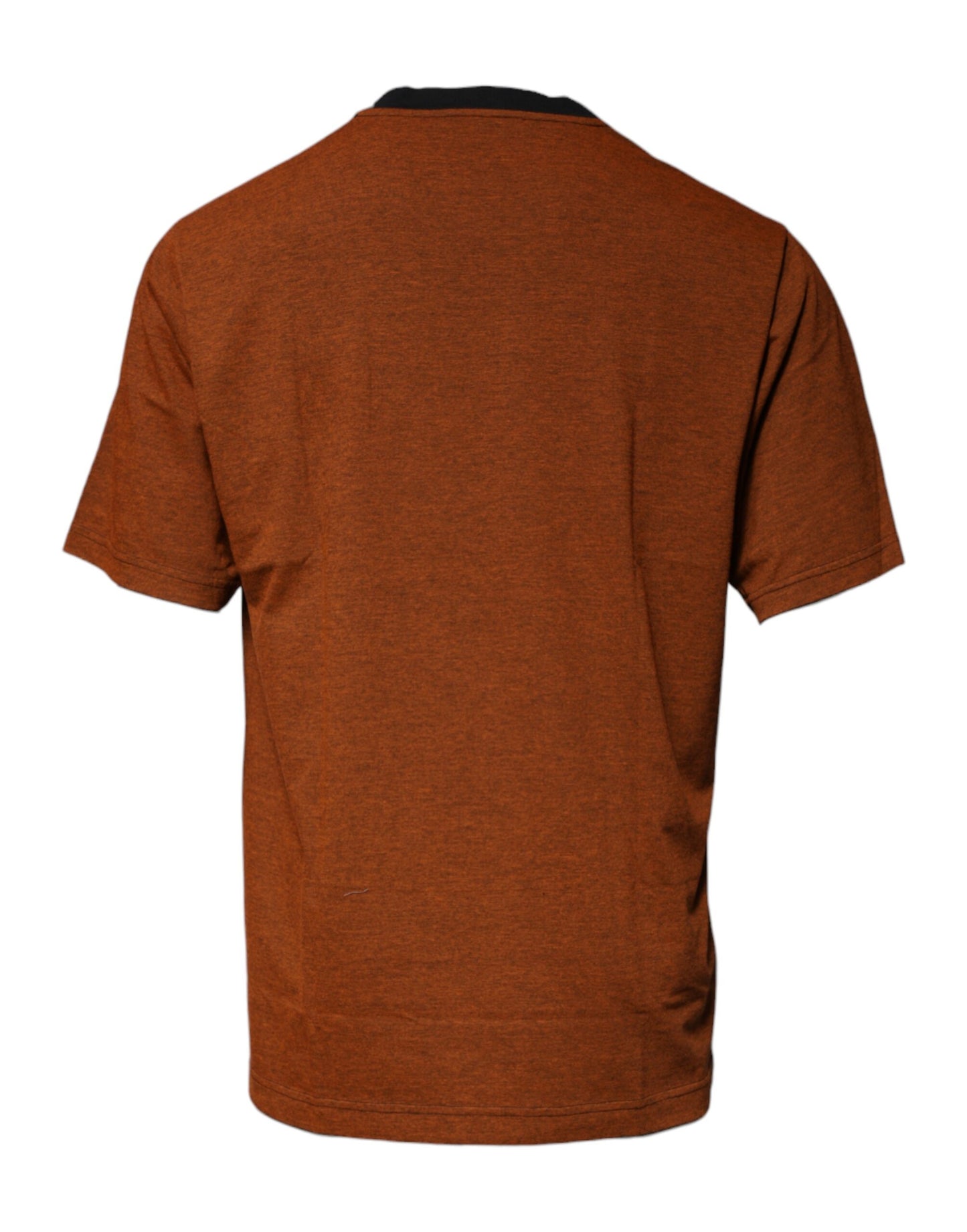 Camiseta de algodón marrón con cuello redondo y logo DG de Dolce & Gabbana