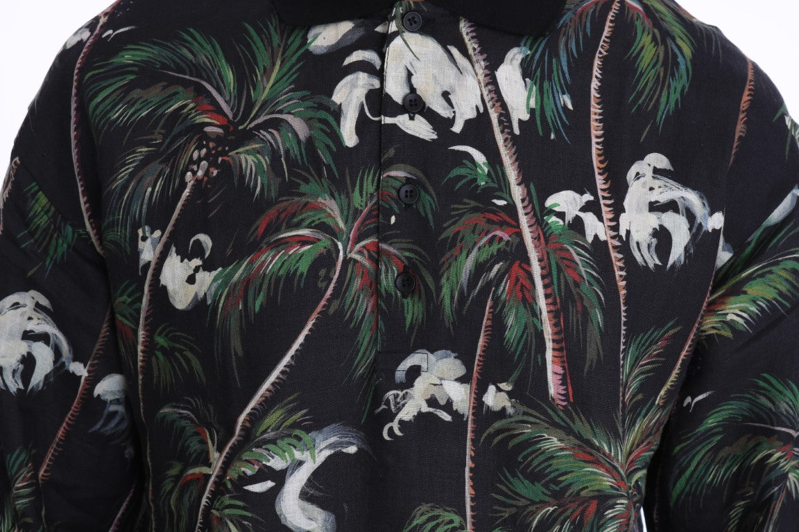 Dolce & Gabbana T-shirt à Manches Courtes Noir Volcano Sicile