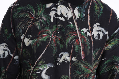 Dolce & Gabbana T-shirt à Manches Courtes Noir Volcano Sicile