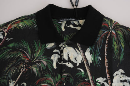 Dolce & Gabbana T-shirt à Manches Courtes Noir Volcano Sicile
