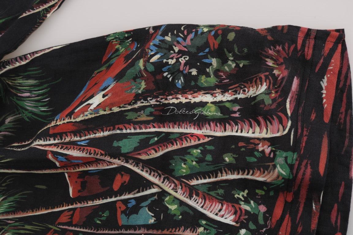 Dolce & Gabbana T-shirt à Manches Courtes Noir Volcano Sicile