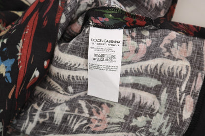 Dolce & Gabbana T-shirt à Manches Courtes Noir Volcano Sicile