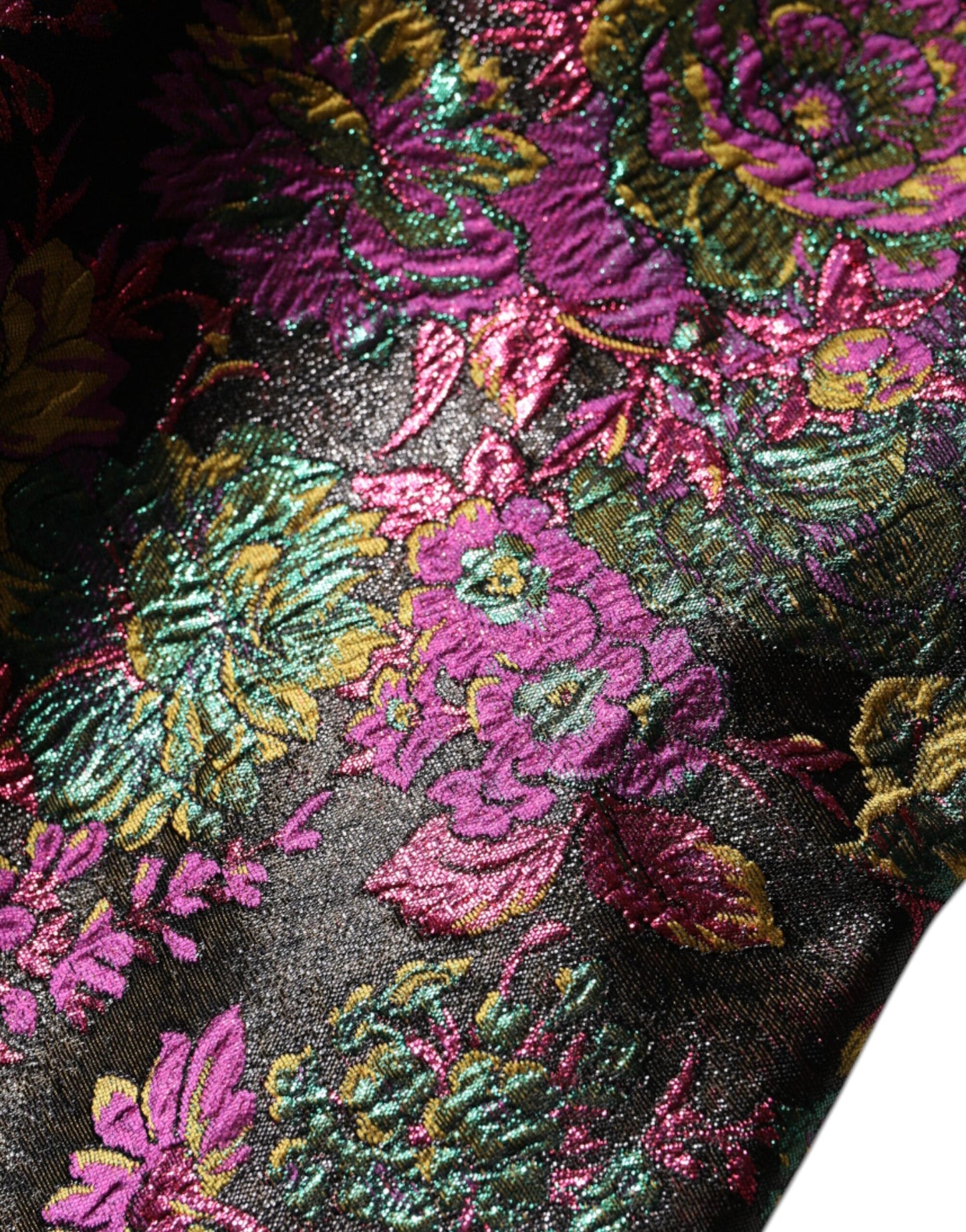 Chaqueta corta con jacquard floral multicolor de Dolce & Gabbana
