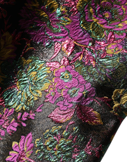 Chaqueta corta con jacquard floral multicolor de Dolce & Gabbana