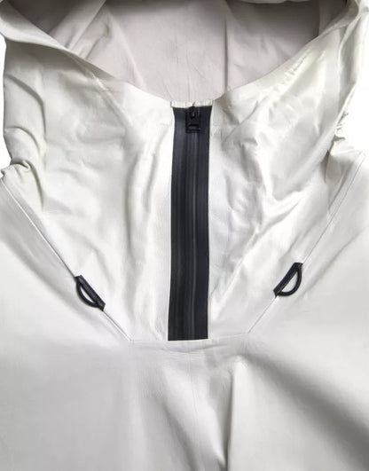 Chaqueta Impermeable Bottega Veneta de Cuero Blanco para Hombre Tipo Blusón
