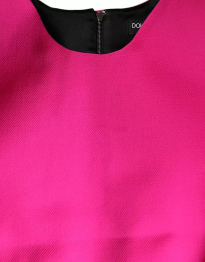Minivestido evasé sin mangas y ceñido de Dolce & Gabbana en rosa
