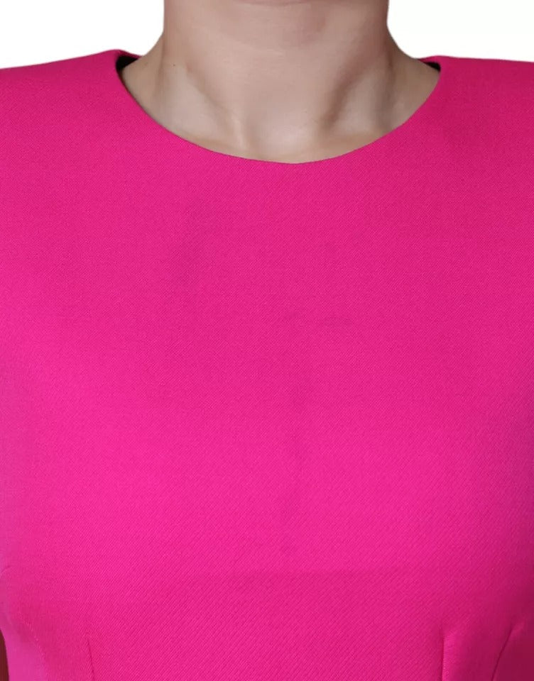 Minivestido evasé sin mangas y ceñido de Dolce & Gabbana en rosa