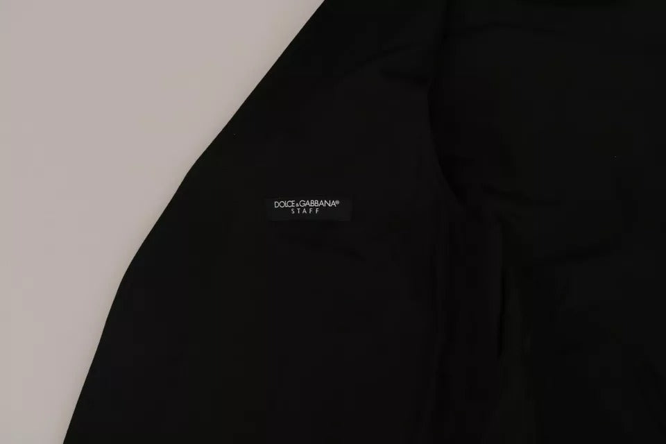 Chaleco Dolce & Gabbana de Lana Negra con Logotipo en la Cintura