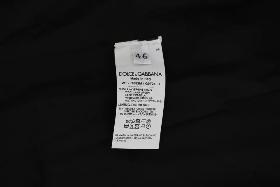 Chaleco Dolce & Gabbana de Lana Negra con Logotipo en la Cintura