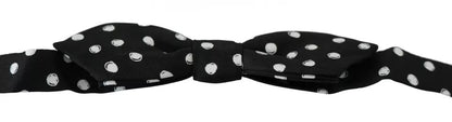 Pajarita ajustable Dolce & Gabbana negra con lunares