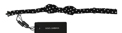 Pajarita ajustable Dolce & Gabbana negra con lunares