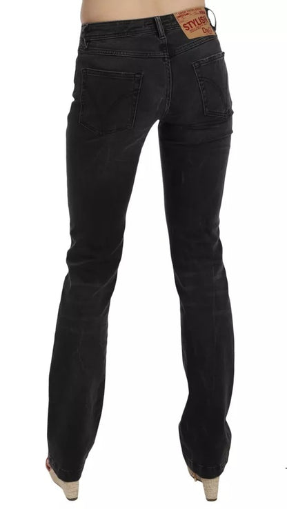 Dolce & Gabbana Jeans de algodón negros corte slim D&G