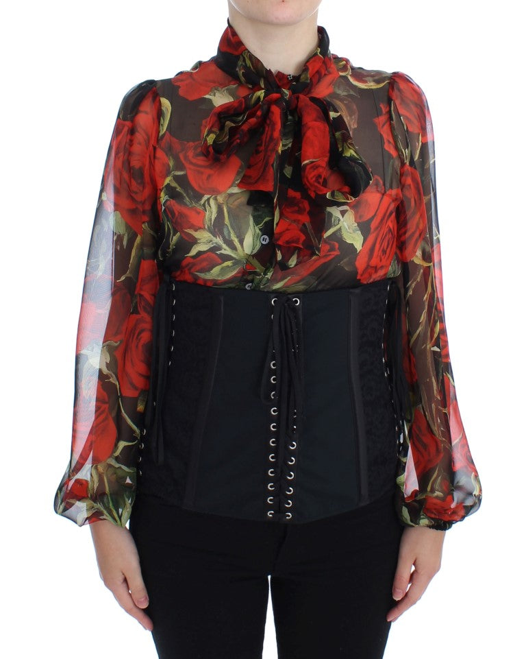 Cinturón Dolce & Gabbana negro elástico con corsé y correa a la cintura