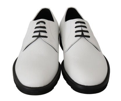 Zapatos de vestir formales Dolce & Gabbana Derby de cuero blanco