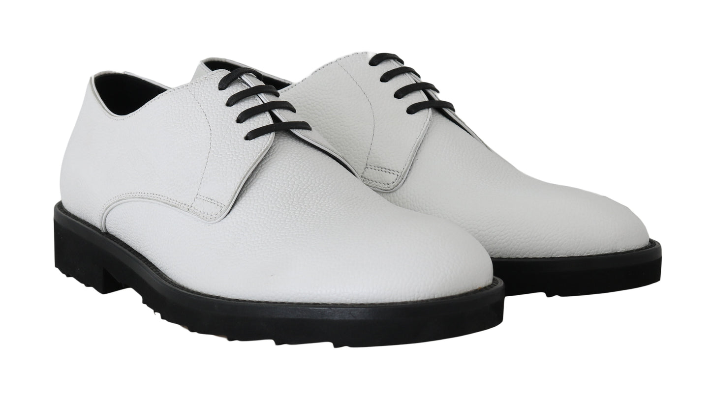 Zapatos de vestir formales Dolce & Gabbana Derby de cuero blanco