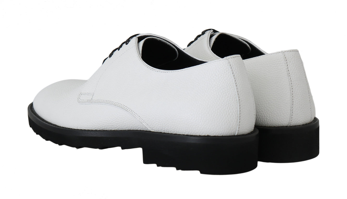 Zapatos de vestir formales Dolce & Gabbana Derby de cuero blanco
