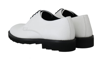 Zapatos de vestir formales Dolce & Gabbana Derby de cuero blanco