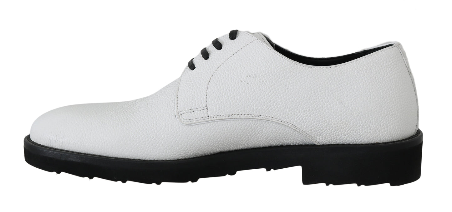 Zapatos de vestir formales Dolce & Gabbana Derby de cuero blanco