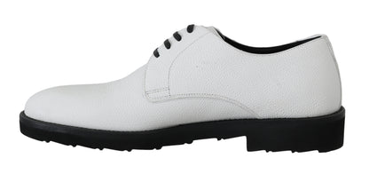 Zapatos de vestir formales Dolce & Gabbana Derby de cuero blanco
