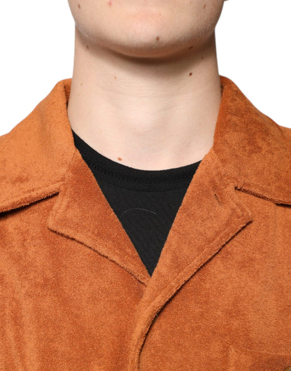 Camisa con cuello abotonado de terciopelo de algodón Dolce & Gabbana Hazel