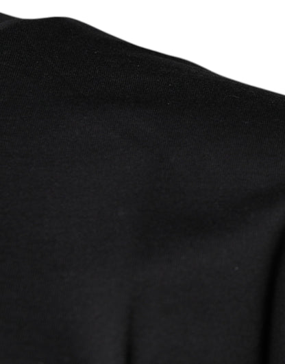 Camiseta Dolce & Gabbana de algodón negro con cuello redondo y estampado del logo DG