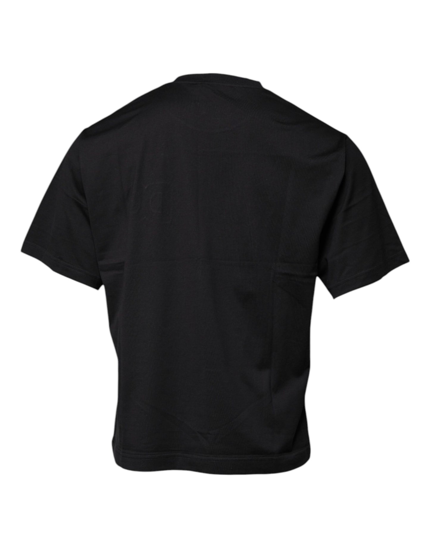 Camiseta Dolce & Gabbana de algodón negro con cuello redondo y estampado del logo DG