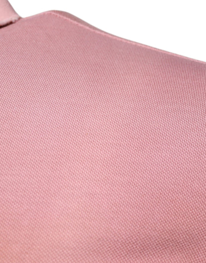 Polo de manga corta con cuello y corona rosa de Dolce & Gabbana
