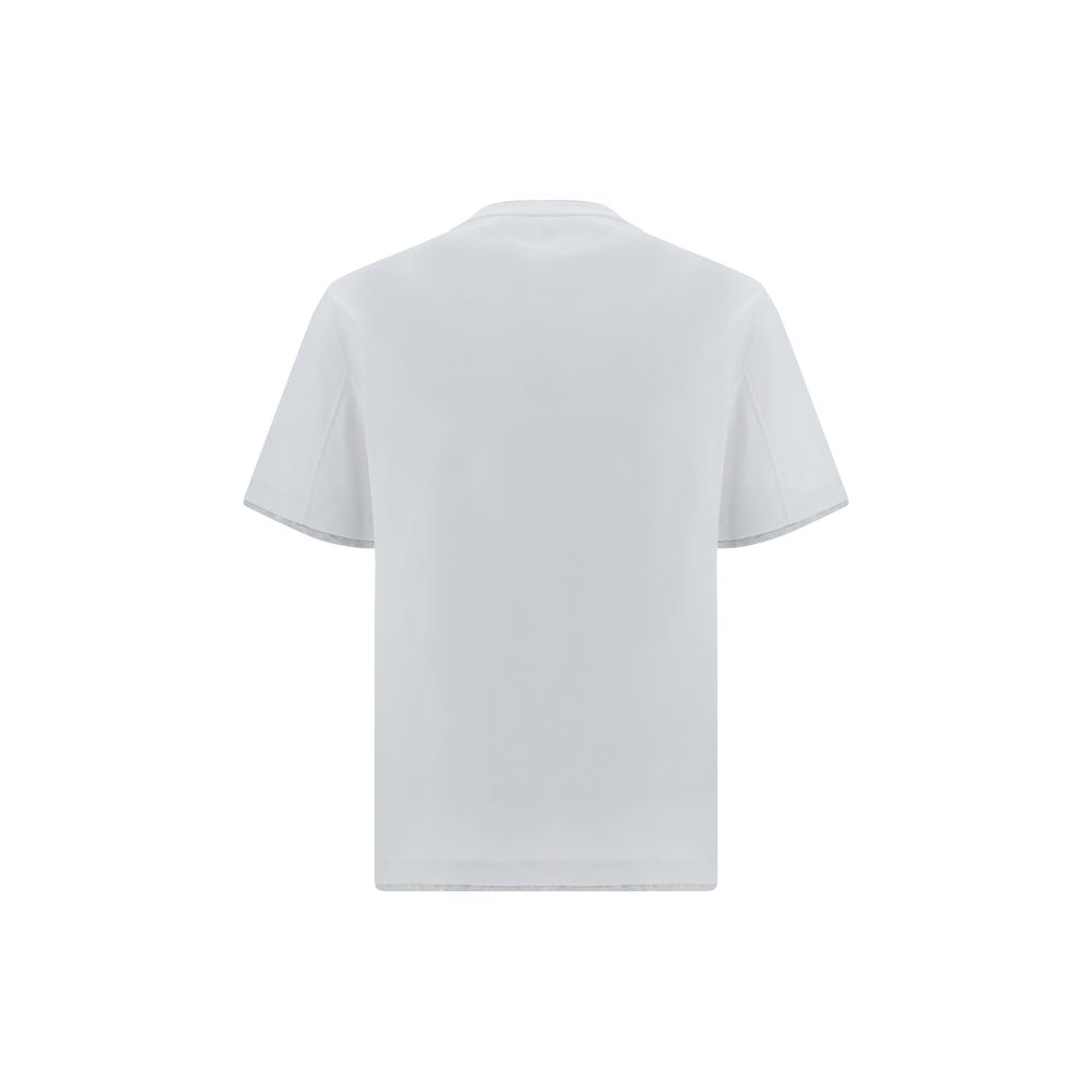 Camiseta de algodón blanca Brunello Cucinelli